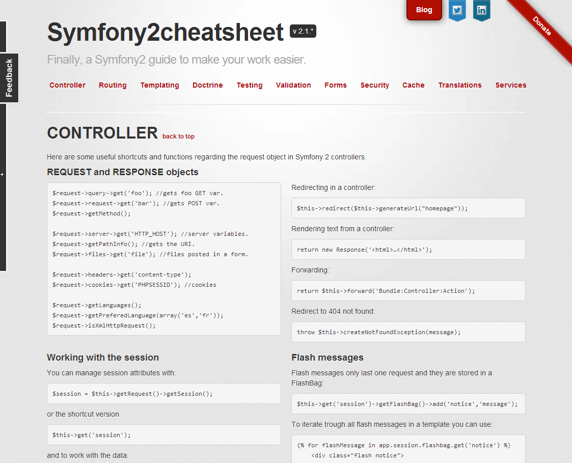 Symfony2 Cheat Sheet